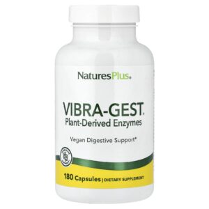 NaturesPlus Vibra-Gest® Enzimas de Origem Vegetal 180 Cápsulas