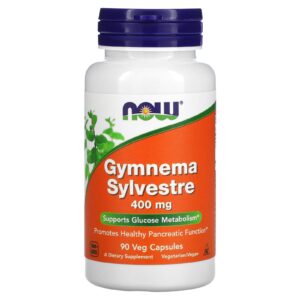 NOW Foods Gymnema Sylvestre 400 mg 90 Cápsulas Vegetais