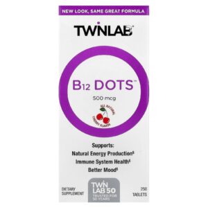Twinlab B-12 Dots Cereja 500 mcg 250 Comprimidos