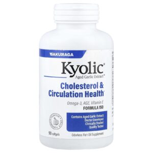Kyolic Aged Garlic Extract™ Saúde da Circulação e do Colesterol 90 Cápsulas Softgel