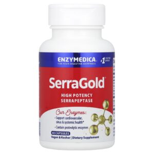 Enzymedica SerraGold® Serrapeptase de Alta Potência 60 Cápsulas