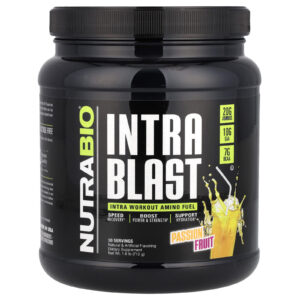 NutraBio Intra Blast Combustível de Aminoácidos Intraexercício Maracujá 712 g (16 lb)