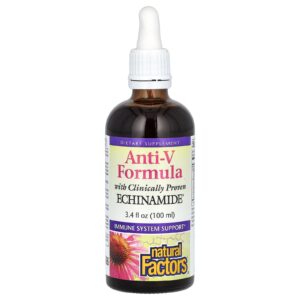 Natural Factors Fórmula Anti-V com Echinamida Clinicamente Comprovada 100 ml (34 fl oz)
