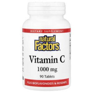Natural Factors Vitamina C mais Bioflavonoides e Rosa-mosqueta 90 Comprimidos