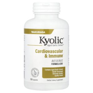 Kyolic Aged Garlic Extract™ Cardiovascular e Imunológico Reserve Formula 200 120 Cápsulas (600 mg por Cápsula)