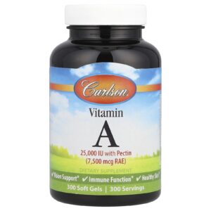 Carlson Vitamina A 25000 IU 300 Cápsulas Gelatinosas