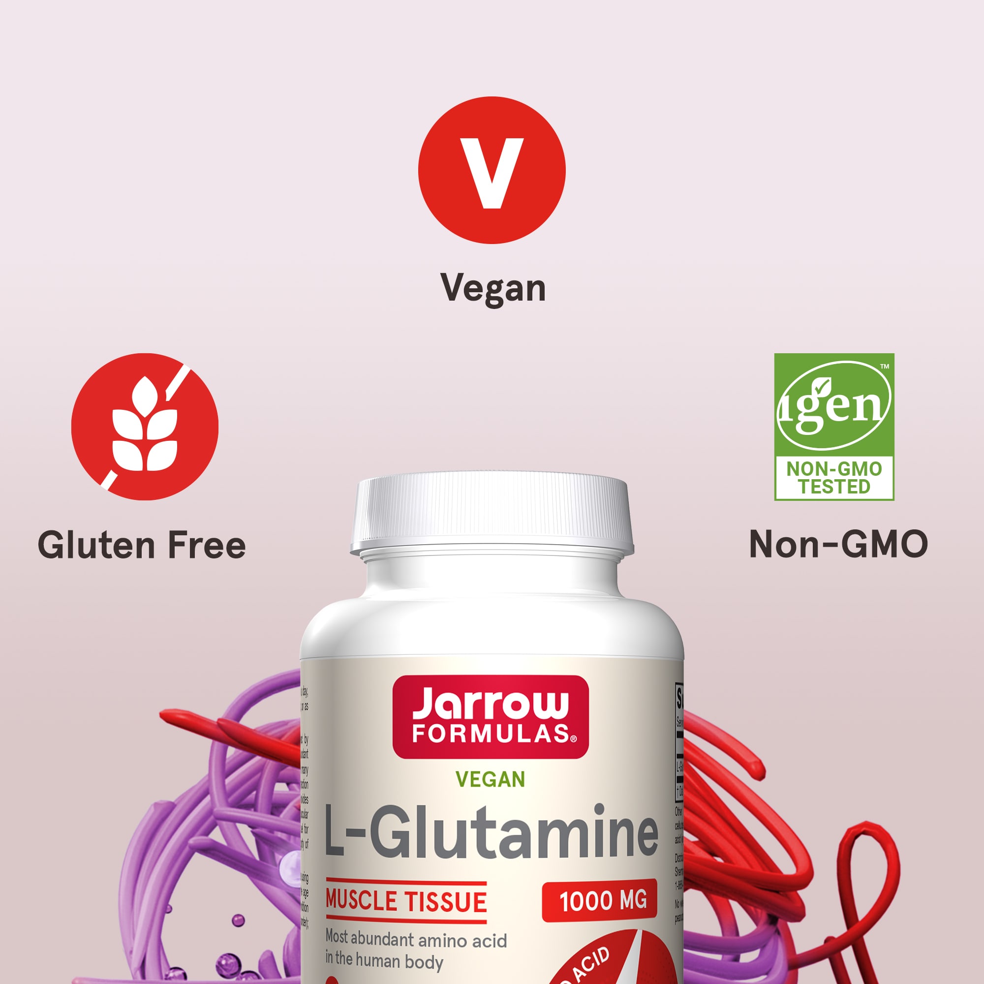 Jarrow Formulas, L-Glutamina, 1.000 mg, 100 Comprimidos - Imagem 7