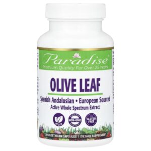 Paradise Herbs Folha de Oliveira 120 Cápsulas Vegetarianas (250 mg por Cápsula)