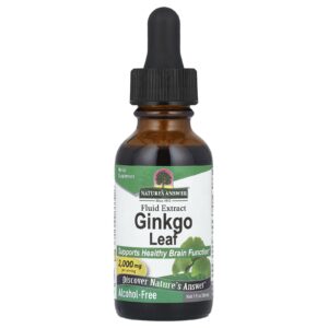 Natures Answer Extrato Fluido da Folha de Ginkgo Sem Álcool 2.000 mg 30 ml (1 fl oz)