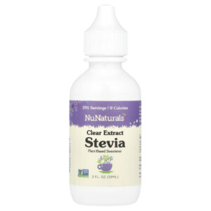 NuNaturals Extrato Claro de NuStevia frasco de 2 oz (59 ml)