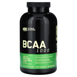 Optimum Nutrition BCAA 1000 400 Cápsulas (500 mg por Cápsula)