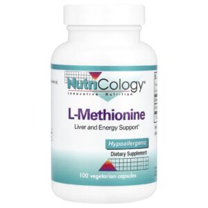 Nutricology L-Metionina 500 mg 100 Cápsulas Vegetarianas