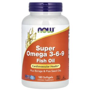 NOW Foods Super Ômega 3-6-9 180 Cápsulas Softgel