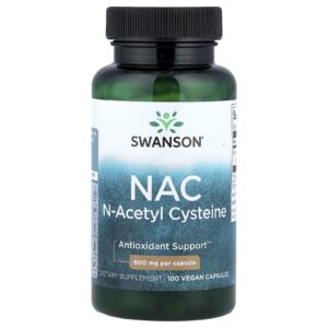 Swanson, NAC, 600 mg, 100 Cápsulas Veganas