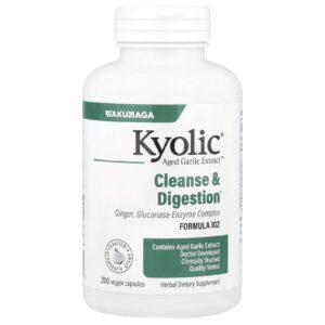 Kyolic Aged Garlic Extract™ Limpeza e Digestão Fórmula 102 200 Cápsulas Vegetais