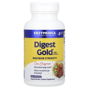 Enzymedica Digest Gold® com ATPro® Força Máxima 180 Cápsulas