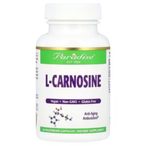 Paradise Herbs L-Carnosina 60 Cápsulas Vegetarianas (250 mg por Cápsula)