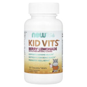 NOW Foods Kids Kid Vits™ Limonada de Frutos Silvestres 120 Comprimidos Mastigáveis
