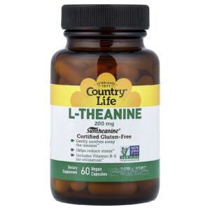 Country Life L-teanina 200 mg 60 Cápsulas Veganas
