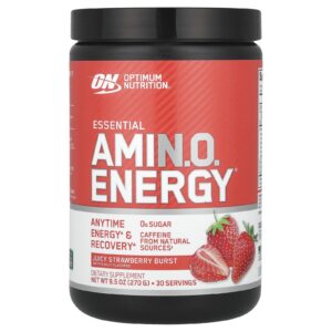 Optimum Nutrition Essential Amin.O. Energy® Explosão de Morango Suculento 270 g (95 oz)