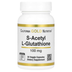 California Gold Nutrition, S-Acetil L-Glutationa, 100 mg, 30 Cápsulas Vegetais