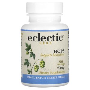 Eclectic Herb Liofilizado Lúpulo 200 mg 90 Cápsulas Vegetais