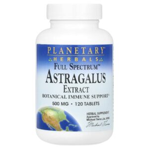 Planetary Herbals Full Spectrum™ Extrato de Astragalus 500 mg 120 Comprimidos (250 mg cada Comprimido)