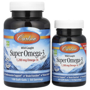 Carlson Super Omega-3 Gems® de Origem Selvagem 100 + 30 Cápsulas Softgel