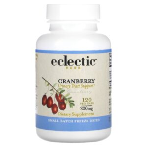 Eclectic Herb Liofilizado Cranberry 120 Cápsulas Vegetais (300 mg por Cápsula)