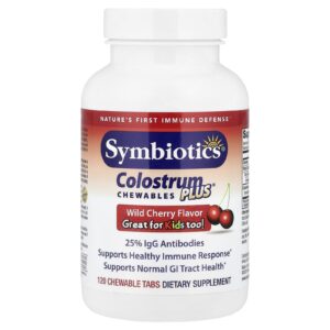 Symbiotics Cápsulas Mastigáveis Colostrum Plus® Cereja Silvestre 120 Comprimidos Mastigáveis