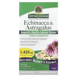 Natures Answer Echinacea e Astragalus 90 Cápsulas Vegetarianas