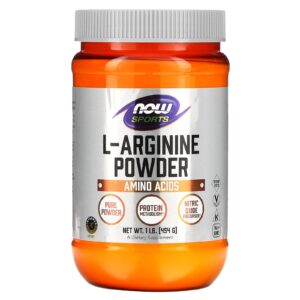 NOW Foods Sports L-Arginina em Pó 454 g (1 lb)