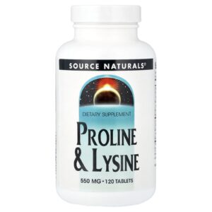 Source Naturals Prolina e Lisina 120 Comprimidos