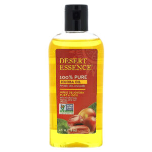 Desert Essence 100% Óleo de Jojoba Puro Para Cabelos Pele e Couro Cabeludo 118 ml (4 fl oz)