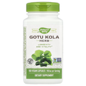 Natures Way Erva de Gotu kola 180 Cápsulas Veganas (475 mg por Cápsula)
