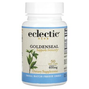 Eclectic Herb Liofilizado Hidraste 400 mg 50 Cápsulas Vegetais