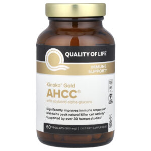 Quality of Life Kinoko® Gold AHCC® 500 mg 60 Cápsulas Vegetais