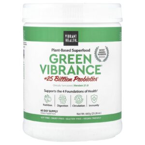 Vibrant Health Green Vibrance® + 25 Bilhões de Probióticos Versão 21.0 660 g (2328 oz)