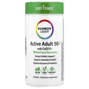 Rainbow Light Active Adult 50+™ com CoQ10+ 90 Comprimidos