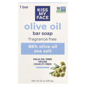 Kiss My Face Sabonete em Barra de Óleo de Oliva Sem Perfume 230 g (8 oz)