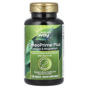 Natures Way OsteoPrime Plus Cálcio e Magnésio 120 Comprimidos