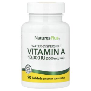 NaturesPlus Vitamina A Dispersível em Água 90 Comprimidos