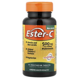 American Health Ester-C® com Bioflavonoides Cítricos 90 Comprimidos Vegetarianos
