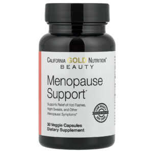California Gold Nutrition, Beauty, Suporte à Menopausa com Angelica gigas, Cynanchum wilfordii, Phlomis umbrosa e L-Leucine, 30 Cápsulas Vegetais