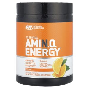 Optimum Nutrition Energia de Aminoácidos Essenciais Laranja Refrescante 1.29 Lbs (585 g)