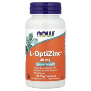 NOW Foods L-OptiZinc® 100 Cápsulas Vegetais