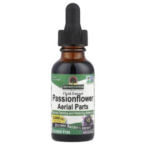 Natures Answer Partes Aéreas de Passiflora Extrato Fluido Sem Álcool 2.000 mg 30 ml (1 fl oz)
