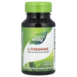 Natures Way L-Theanine 60 Cápsulas Veganas (100 mg por Cápsula)