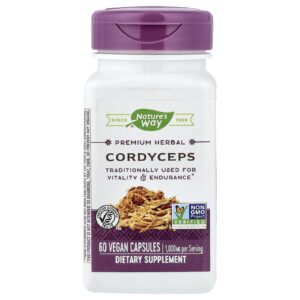 Natures Way Cordyceps 60 Cápsulas Veganas (500 mg por Cápsula)