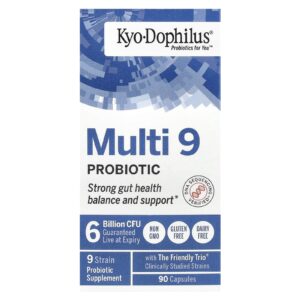 Kyolic Kyo-Dophilus® Probiótico Multi 9 6 Bilhões de UFCs 90 Cápsulas
